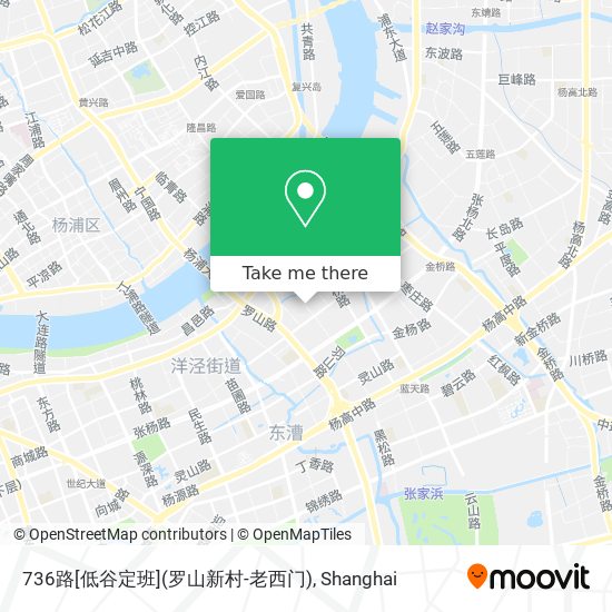 736路[低谷定班](罗山新村-老西门) map