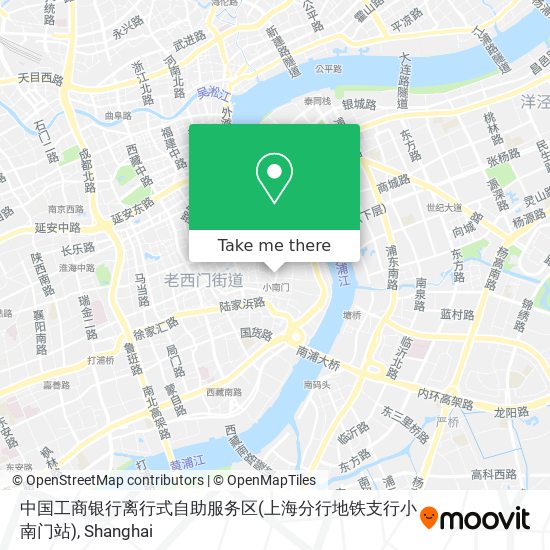中国工商银行离行式自助服务区(上海分行地铁支行小南门站) map