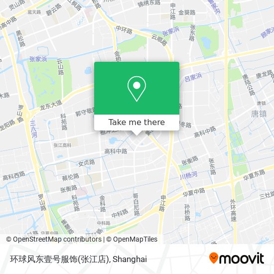 环球风东壹号服饰(张江店) map