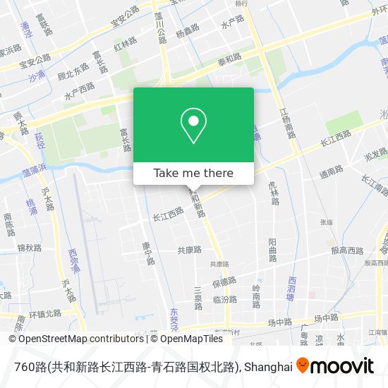 760路(共和新路长江西路-青石路国权北路) map