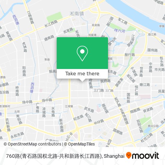 760路(青石路国权北路-共和新路长江西路) map