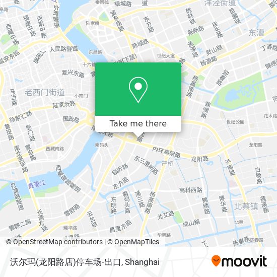 沃尔玛(龙阳路店)停车场-出口 map