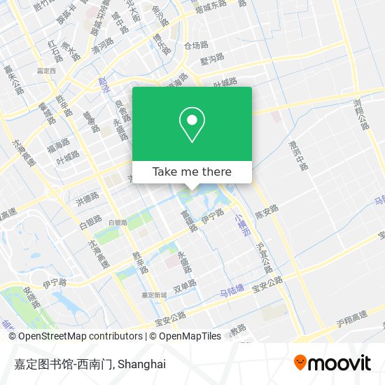 嘉定图书馆-西南门 map