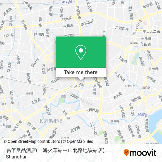 易佰良品酒店(上海火车站中山北路地铁站店) map