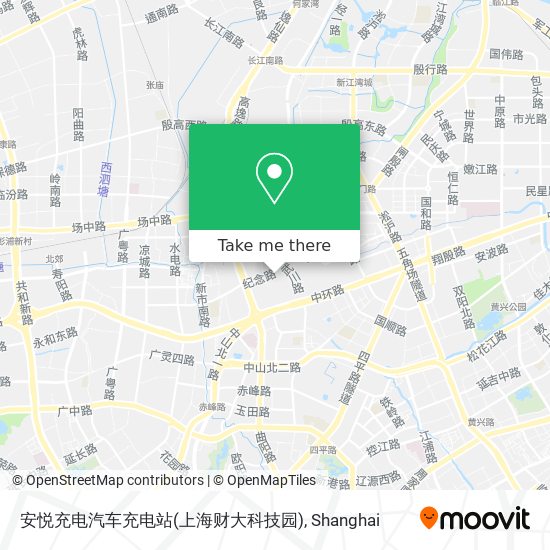 安悦充电汽车充电站(上海财大科技园) map