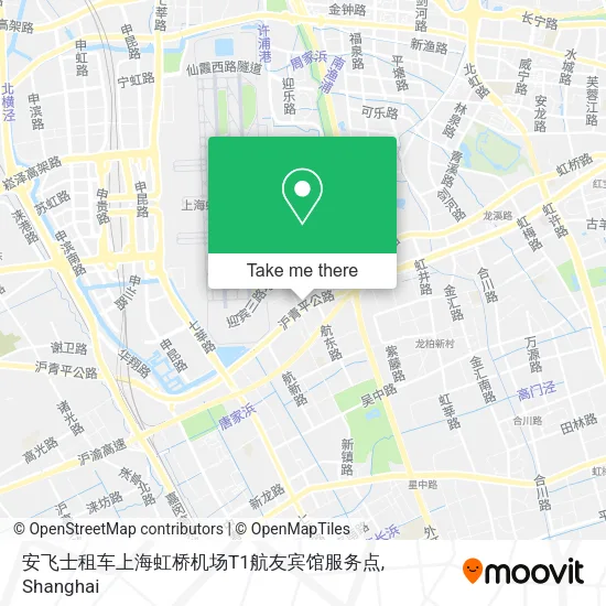 安飞士租车上海虹桥机场T1航友宾馆服务点 map