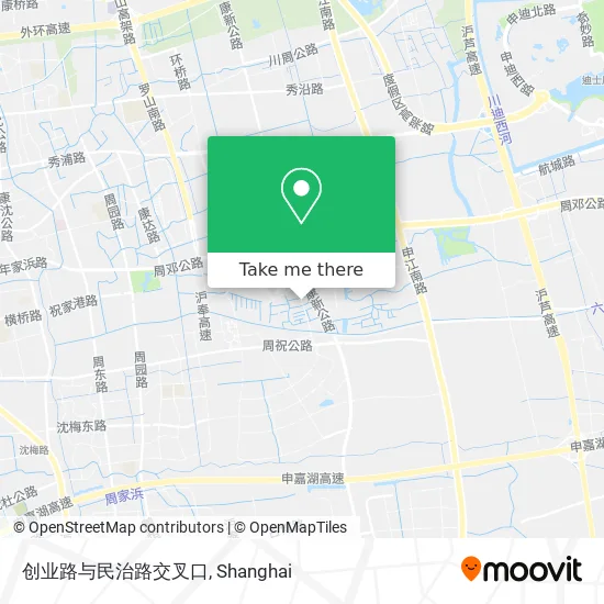 创业路与民治路交叉口 map