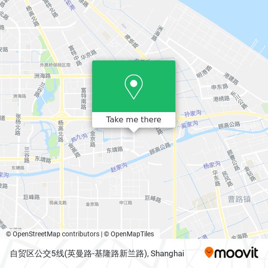 自贸区公交5线(英曼路-基隆路新兰路) map