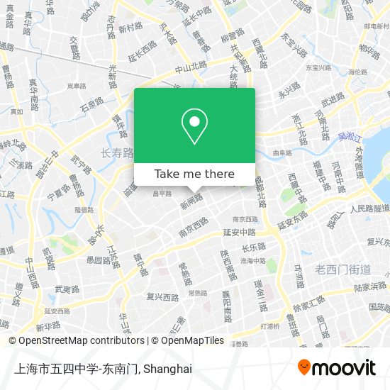 上海市五四中学-东南门 map