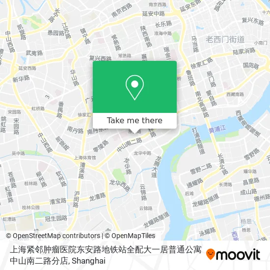 上海紧邻肿瘤医院东安路地铁站全配大一居普通公寓中山南二路分店 map