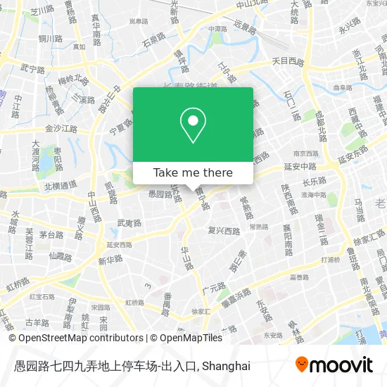 愚园路七四九弄地上停车场-出入口 map