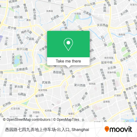 愚园路七四九弄地上停车场-出入口 map