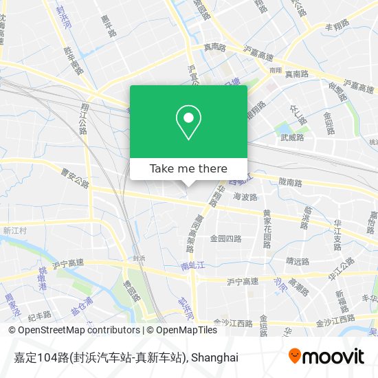 嘉定104路(封浜汽车站-真新车站) map