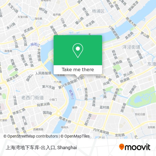上海湾地下车库-出入口 map