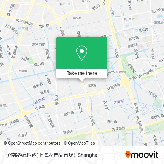 沪南路绿科路(上海农产品市场) map
