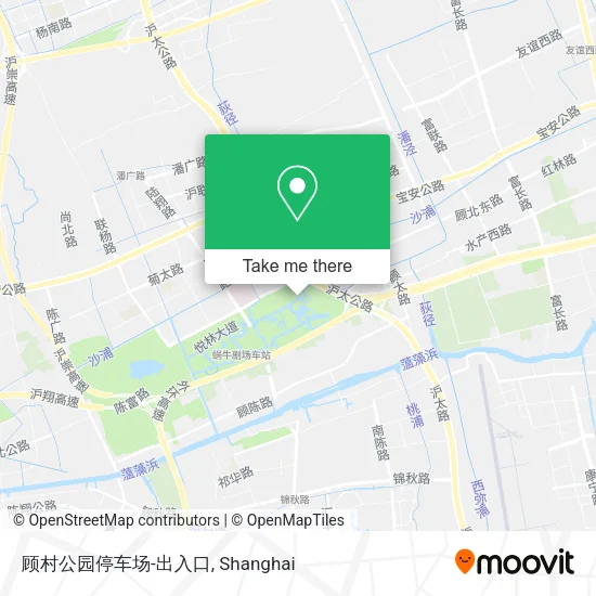 顾村公园停车场-出入口 map