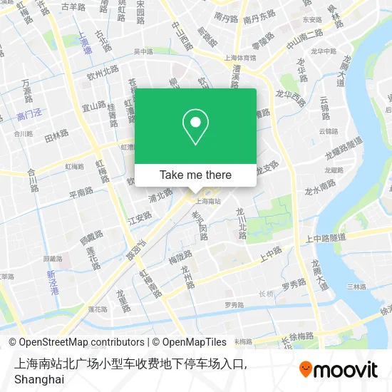 上海南站北广场小型车收费地下停车场入口 map