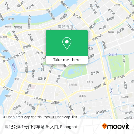 世纪公园1号门停车场-出入口 map