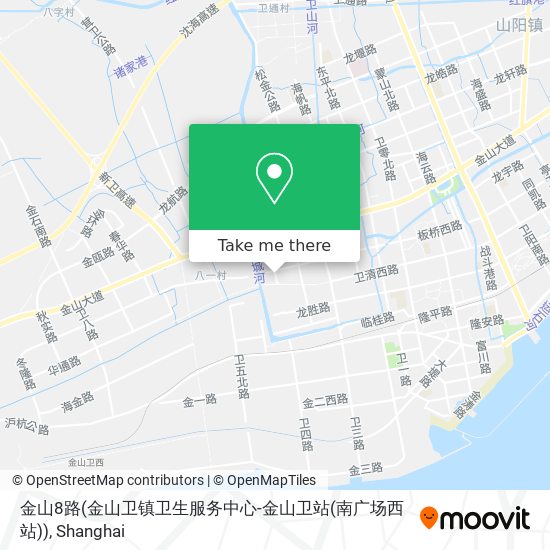 金山8路(金山卫镇卫生服务中心-金山卫站(南广场西站)) map