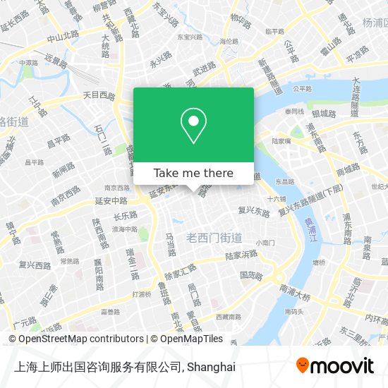 上海上师出国咨询服务有限公司 map