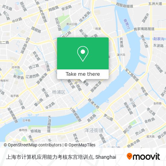 上海市计算机应用能力考核东宫培训点 map
