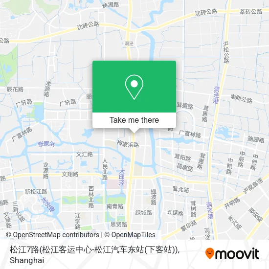 松江7路(松江客运中心-松江汽车东站(下客站)) map