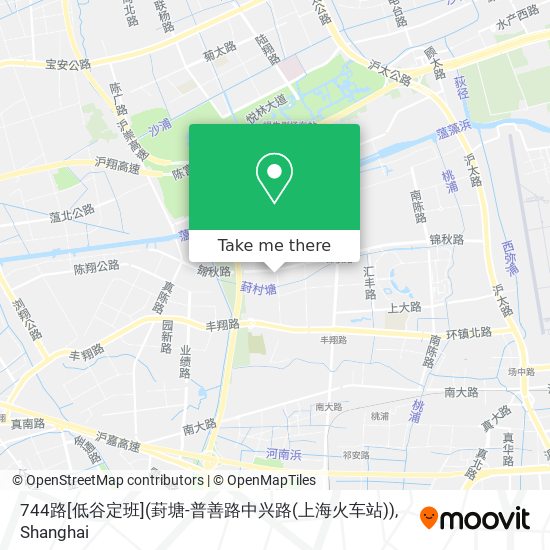 744路[低谷定班](葑塘-普善路中兴路(上海火车站)) map