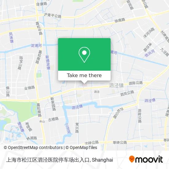 上海市松江区泗泾医院停车场出入口 map