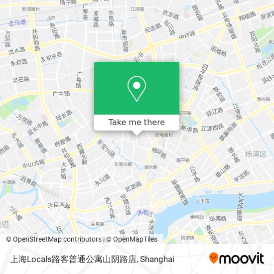 上海Locals路客普通公寓山阴路店 map