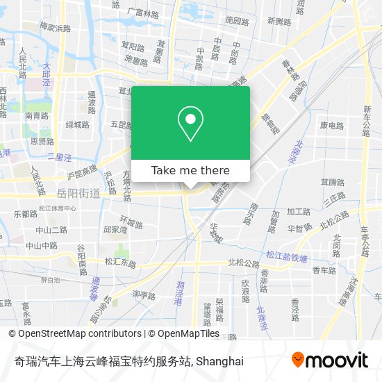 奇瑞汽车上海云峰福宝特约服务站 map