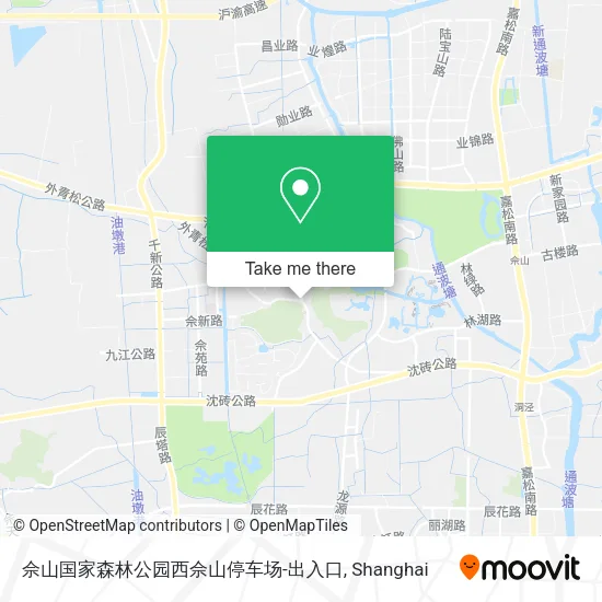 佘山国家森林公园西佘山停车场-出入口 map