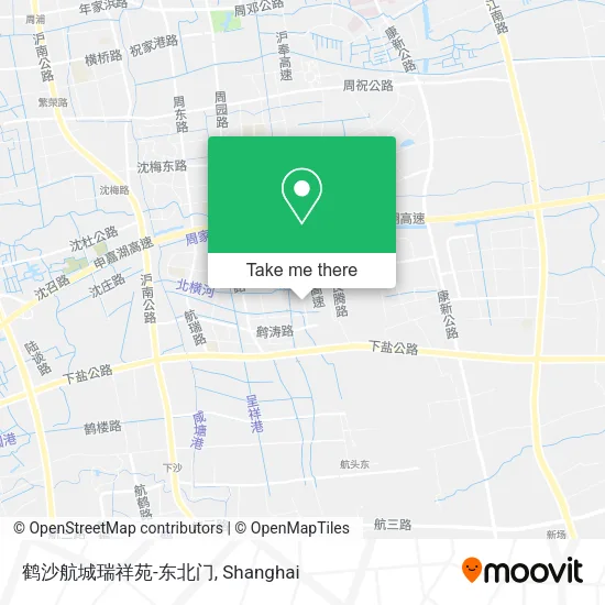 鹤沙航城瑞祥苑-东北门 map