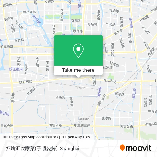 虾烤汇农家菜(子顺烧烤) map