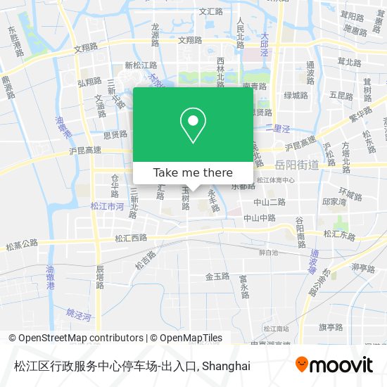松江区行政服务中心停车场-出入口 map