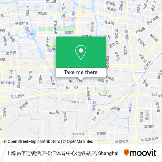 上海易佰连锁酒店松江体育中心地铁站店 map