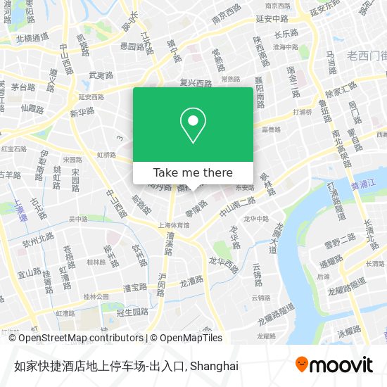 如家快捷酒店地上停车场-出入口 map