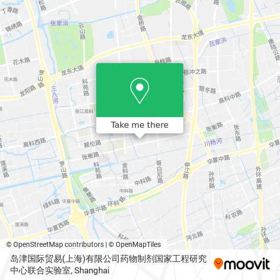 岛津国际贸易(上海)有限公司药物制剂国家工程研究中心联合实验室 map