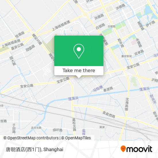 唐朝酒店(西1门) map