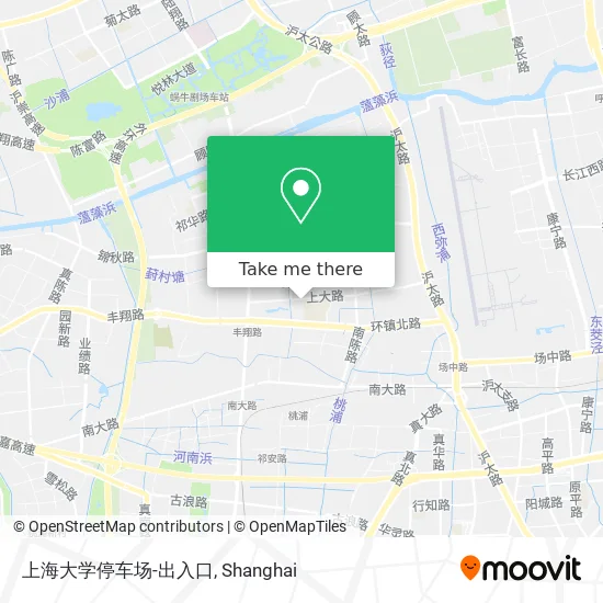 上海大学停车场-出入口 map