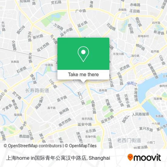 上海home in国际青年公寓汉中路店 map