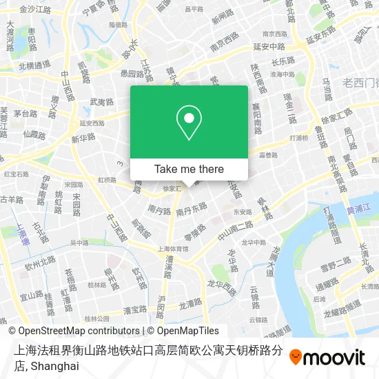 上海法租界衡山路地铁站口高层简欧公寓天钥桥路分店 map