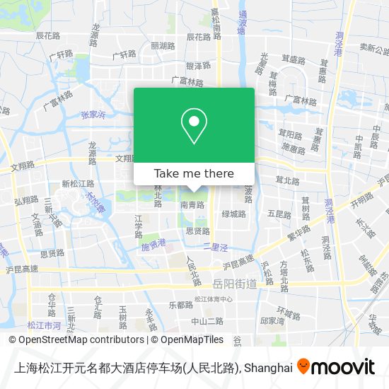 上海松江开元名都大酒店停车场(人民北路) map