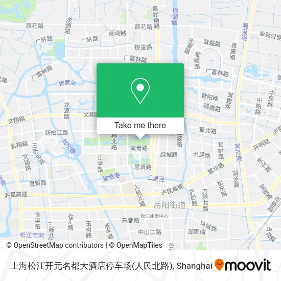 上海松江开元名都大酒店停车场(人民北路) map