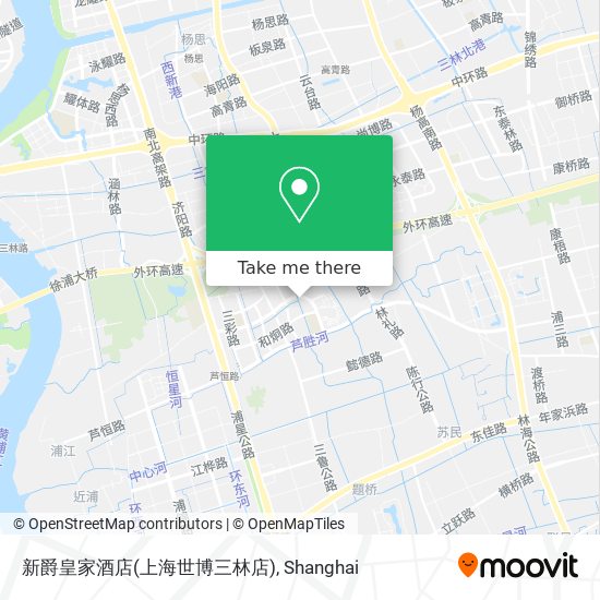 新爵皇家酒店(上海世博三林店) map