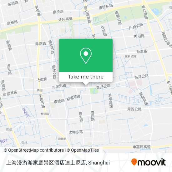 上海漫游游家庭景区酒店迪士尼店 map