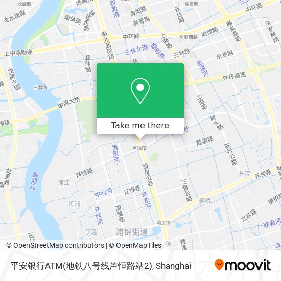 平安银行ATM(地铁八号线芦恒路站2) map
