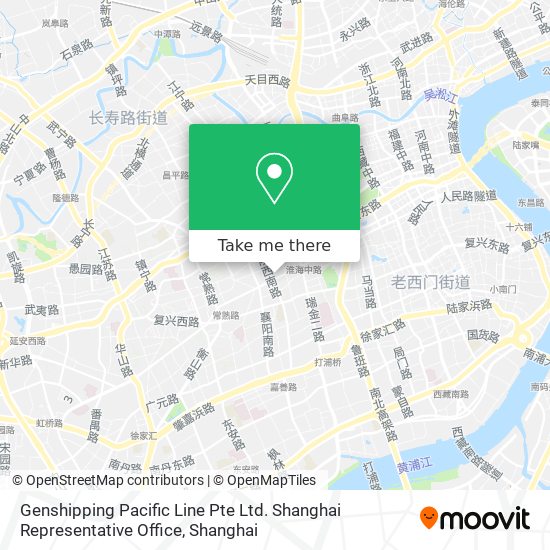 Genshipping Pacific Line Pte Ltd. Shanghai Representative Office map