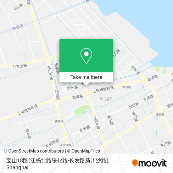 宝山18路(江杨北路绥化路-长发路新川沙路) map