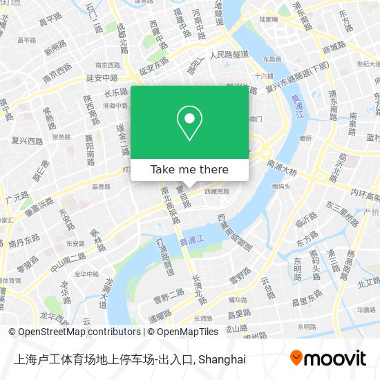 上海卢工体育场地上停车场-出入口 map