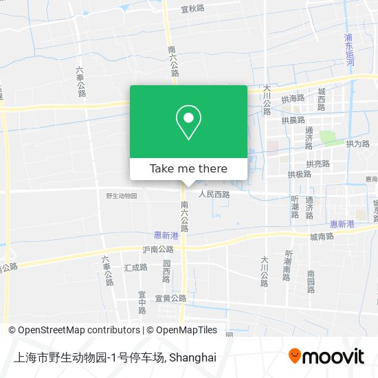 上海市野生动物园-1号停车场 map